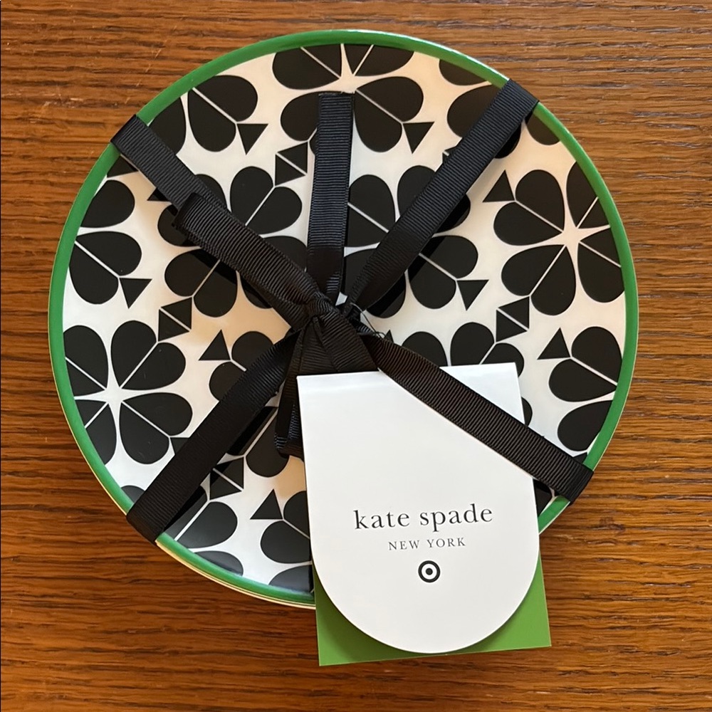 Kate Spade x Target Black and White Melamine Salad plates - 4 plates